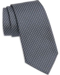 ZEGNA - Floral Geometric Jacquard Mulberry Silk Tie - Lyst
