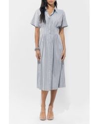 Adelyn Rae - Audrey Stripe Cotton Blend Shirtdress - Lyst
