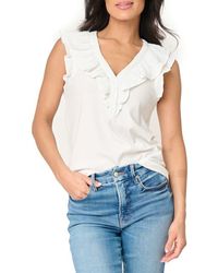Gibsonlook - Ruffles For Days Mixed Media Top - Lyst