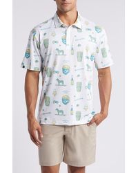 Swannies - Jerry Icon Print Performance Golf Polo - Lyst
