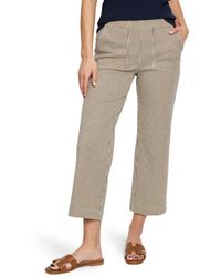 NIC+ZOE - All Day Stripe Crop Wide Leg Pull-On Jeans - Lyst