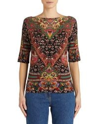 Etro - New Orleans Floral Paisley Rib Wool Sweater - Lyst
