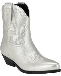 Guess - Ginette Low Ankle Western Cowboy Booties - Lyst