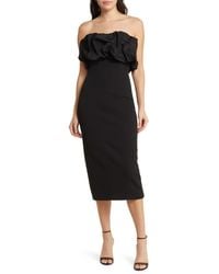 Misha Collection - Evalina Strapless Ruffle Cocktail Dress - Lyst
