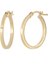 Bony Levy - 14k Gold Pipe Cut Hoop Earrings - Lyst