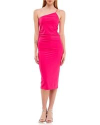 Grey Lab - Ruched One-Shoulder Sheath Dress - Lyst