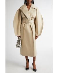 Alaïa - Split Sleeve Belted Trench Coat - Lyst