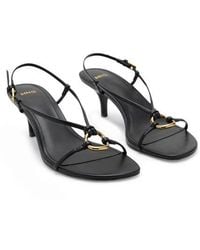 Mango - Hoop Detail Slingback Kitten Heel Sandal - Lyst