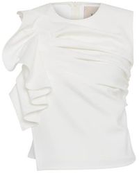 Theo the Label - Atlas Bow Scuba Knit Top - Lyst