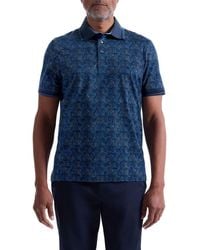 Bugatchi - Vance Ooohcotton Leaf Print Polo - Lyst