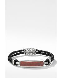 David Yurman The Exotic Stone Sterling Silver, Agate & Leather Braided Bracelet - Metallic
