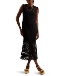 Ted Baker - Corha Floral Cotton Lace Midi Dress - Lyst