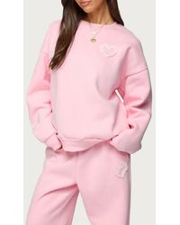 Edikted - Love Logo Oversized Sweatshirt - Lyst
