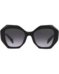 Prada - 53mm Hexagon Sunglasses - Lyst