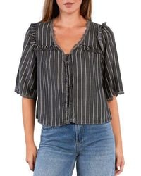 Billy T - Juliet Lace & Ruffle Cotton Blend Top - Lyst