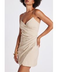 Bishop + Young - Malone Faux Wrap Mini Dress - Lyst
