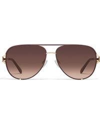 Quay - High Key Twist 60Mm Gradient Aviator Sunglasses - Lyst