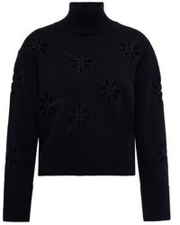 Maison Common - Turtle Neck Pullover With Eylet Embroidery - Lyst