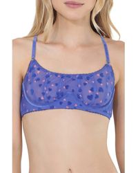 Honeydew Intimates - Serina Flock Embroidered Mesh Underwire Bra - Lyst