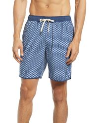Fair Harbor - The Anchor Geo Print Swim Trunks - Lyst