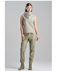 Natori - Tech Cotton Taffeta Funnel Neck Top - Lyst