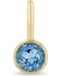 Zoe Chicco - Bezel Set Aquamarine Charm - Lyst