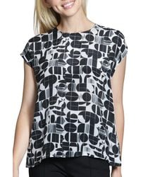 Apny - Print Cap Sleeve Shell - Lyst