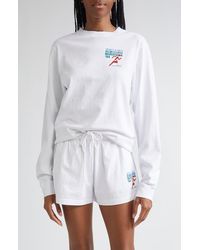 Sporty & Rich - La Marathon Long Sleeve Cotton T-Shirt - Lyst