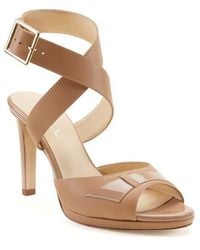 Elizee - Fiorella Sandal Leather Platform Heels - Lyst