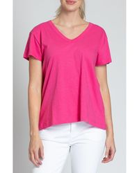 Apny - V-Neck High-Low T-Shirt - Lyst