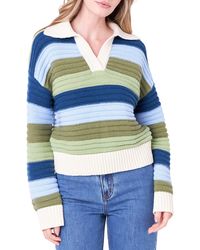 English Factory - Rainbow Stripe Polo Sweater - Lyst