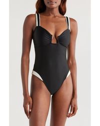 BOAMAR - Carla Notched One-Piece Swimsuit - Lyst