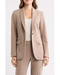 Anne Klein - Triple Pocket One-Button Blazer - Lyst