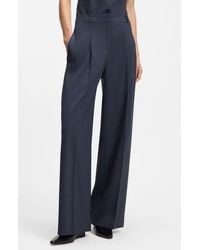 BOSS - Tiana Flare Leg Virgin Wool Pants - Lyst