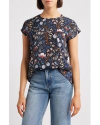 Apny - Print Cap Sleeve Shell - Lyst