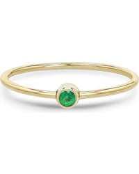 Zoe Chicco - 14K Bezel Birthstone Stacking Ring - Lyst