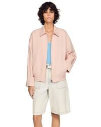 Sandro - Cotton And Linen Jacket - Lyst