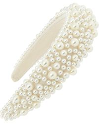 Tasha - Imitation Pearl Padded Headband - Lyst