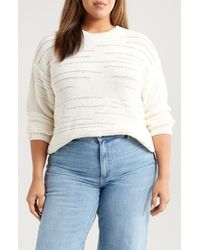 Vince Camuto - Pointelle Crewneck Sweater - Lyst