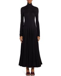 Bottega Veneta - Turtleneck Long Sleeve Jersey Maxi Dress - Lyst