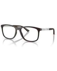 Emporio Armani - 53Mm Rectangle Optical Glasses - Lyst