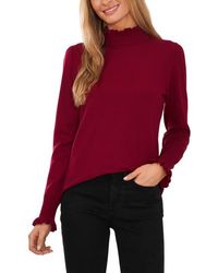 Cece - Ruffle Mock Neck Sweater - Lyst