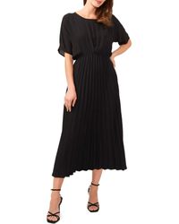 Halogen® - Pleated Midi Dress - Lyst
