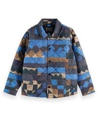 Scotch & Soda - Kids' Patchwork Print Quilted Cotton Shirt Jacket - Lyst