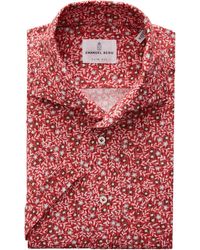 Emanuel Berg - Floral Short Sleeve Knit Button-up Shirt - Lyst