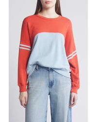 The Great - The Cross Country Colorblock Cotton Sweatshirt - Lyst