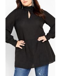 City Chic - Bow Tunic Top - Lyst