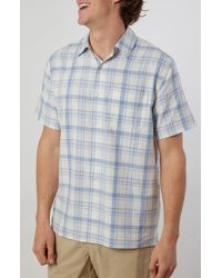 Rainforest - Old Harbour Plaid Cotton Short Sleeve Button-up Shirt - Lyst