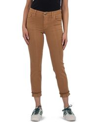 Kut From The Kloth - Amy Seamed Mid Rise Crop Slim Jeans - Lyst