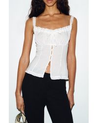 Reformation - Eveline Split Front Organic Cotton Blend Camisole - Lyst